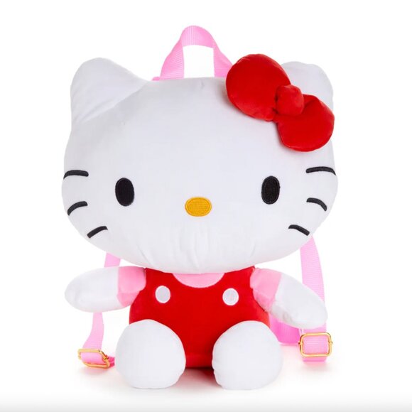 New Hello Kitty‎ Classic Red 15" Soft Plush Adjustable Strap Backpack Hot Topic - Picture 1 of 4